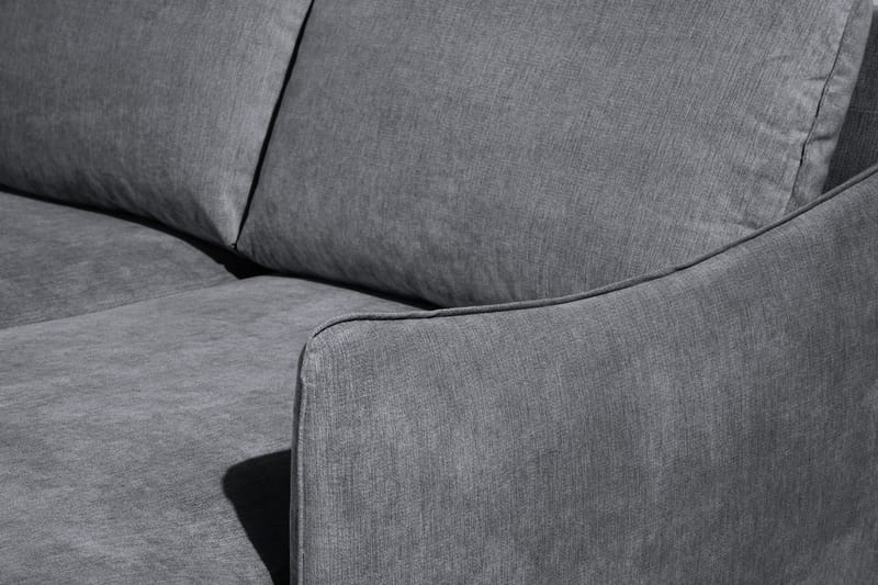 Trend Lyx U-Sofa med Divan Høyre - Mørkegrå/Eik - Møbler - Sofaer - U-sofa