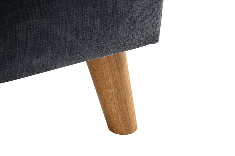 Trend Lyx U-Sofa med Divan Høyre - Mørkegrå/Eik - Møbler - Sofaer - U-sofa