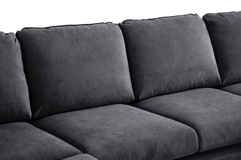 Trend Lyx U-Sofa med Divan Høyre - Mørkegrå/Eik - Møbler - Sofaer - U-sofa