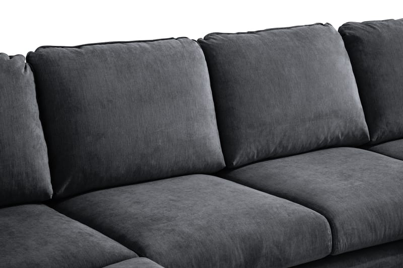 Trend Lyx U-Sofa med Divan Venstre - Mørkegrå - U-sofa