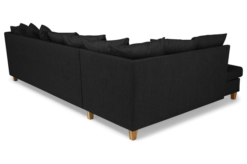 Wave U-sofa med Divan Høyre inkl. Konvoluttputer - Mørkegrå - U-sofa