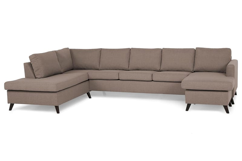 Zero U-sofa Large med Divan Høyre - Beige - U-sofa
