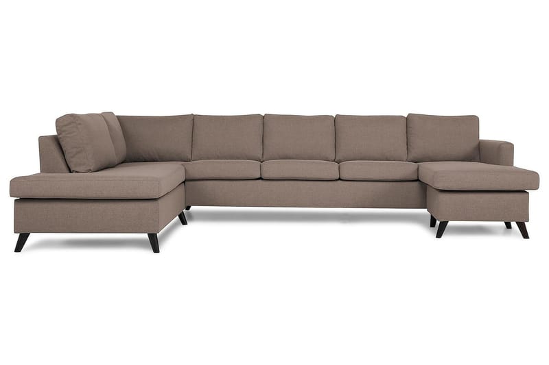 Zero U-sofa Large med Divan Høyre - Beige - U-sofa