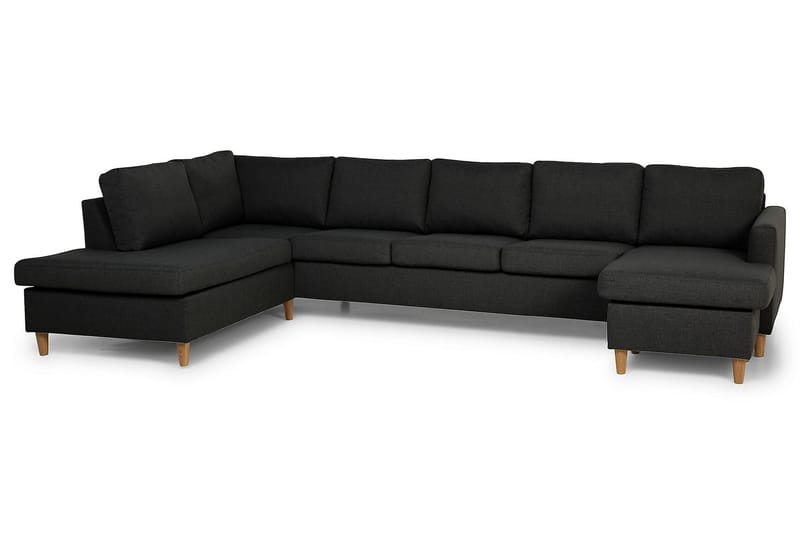 Zero U-sofa Large med Divan Høyre - Mørkegrå - Møbler - Sofaer - U-sofa