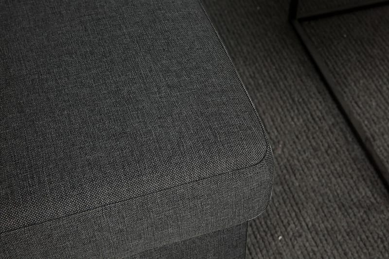 Zero U-sofa Large med Divan Høyre - Mørkegrå - U-sofa