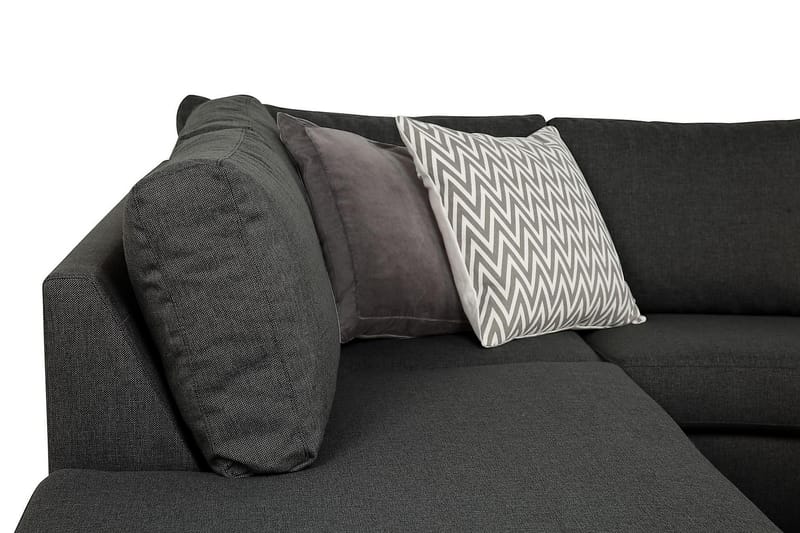 Zero U-sofa Large med Divan Høyre - Mørkegrå - U-sofa