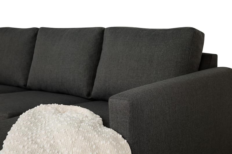 Zero U-sofa Large med Divan Høyre - Mørkegrå - U-sofa