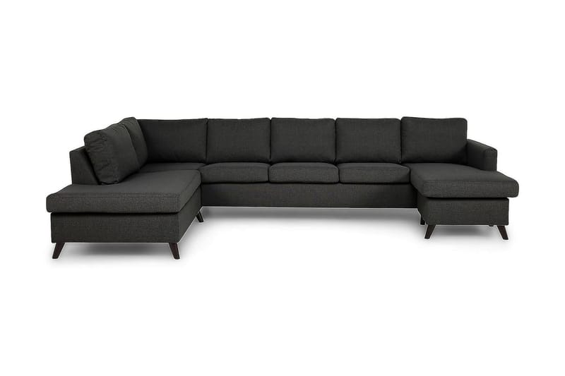 Zero U-sofa Large med Divan Høyre - Mørkegrå - Møbler - Sofaer - U-sofa