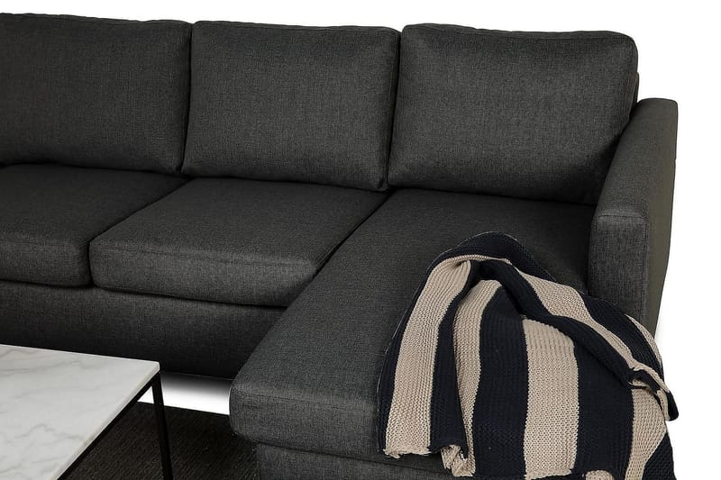 Zero U-sofa Large med Divan Høyre - Mørkegrå - U-sofa