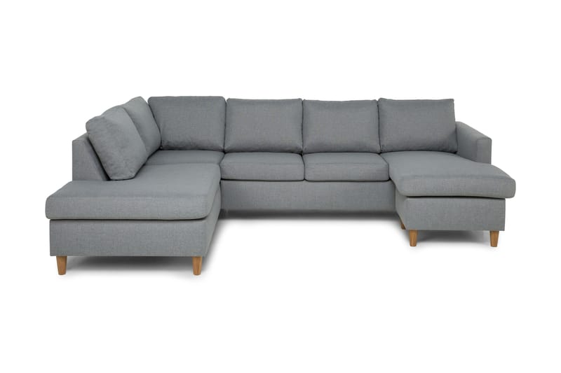 Zero U-sofa med Divan Høyre - Lysegrå - U-sofa