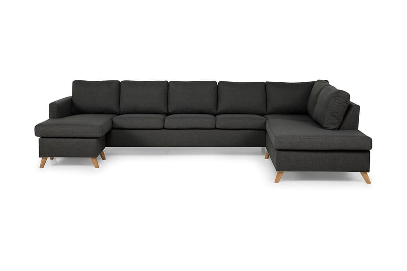 Zero U-sofa med Divan Venstre - Mørkegrå - U-sofa