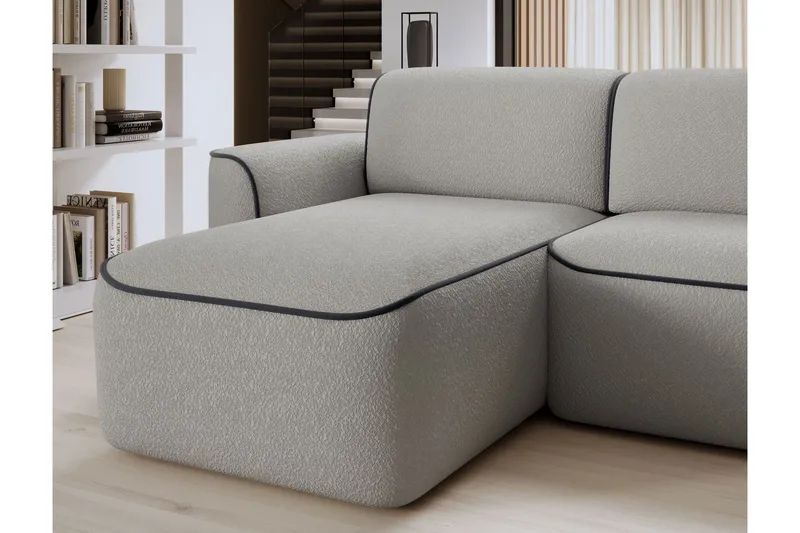 Ume 4-seter Sofa med Sjeselong - Grå - Møbler - Sofaer - Sofa med sjeselong
