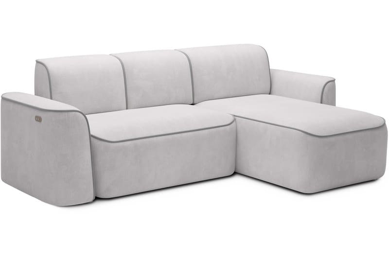 Ume 4-seter Sofa med Sjeselong, Grå