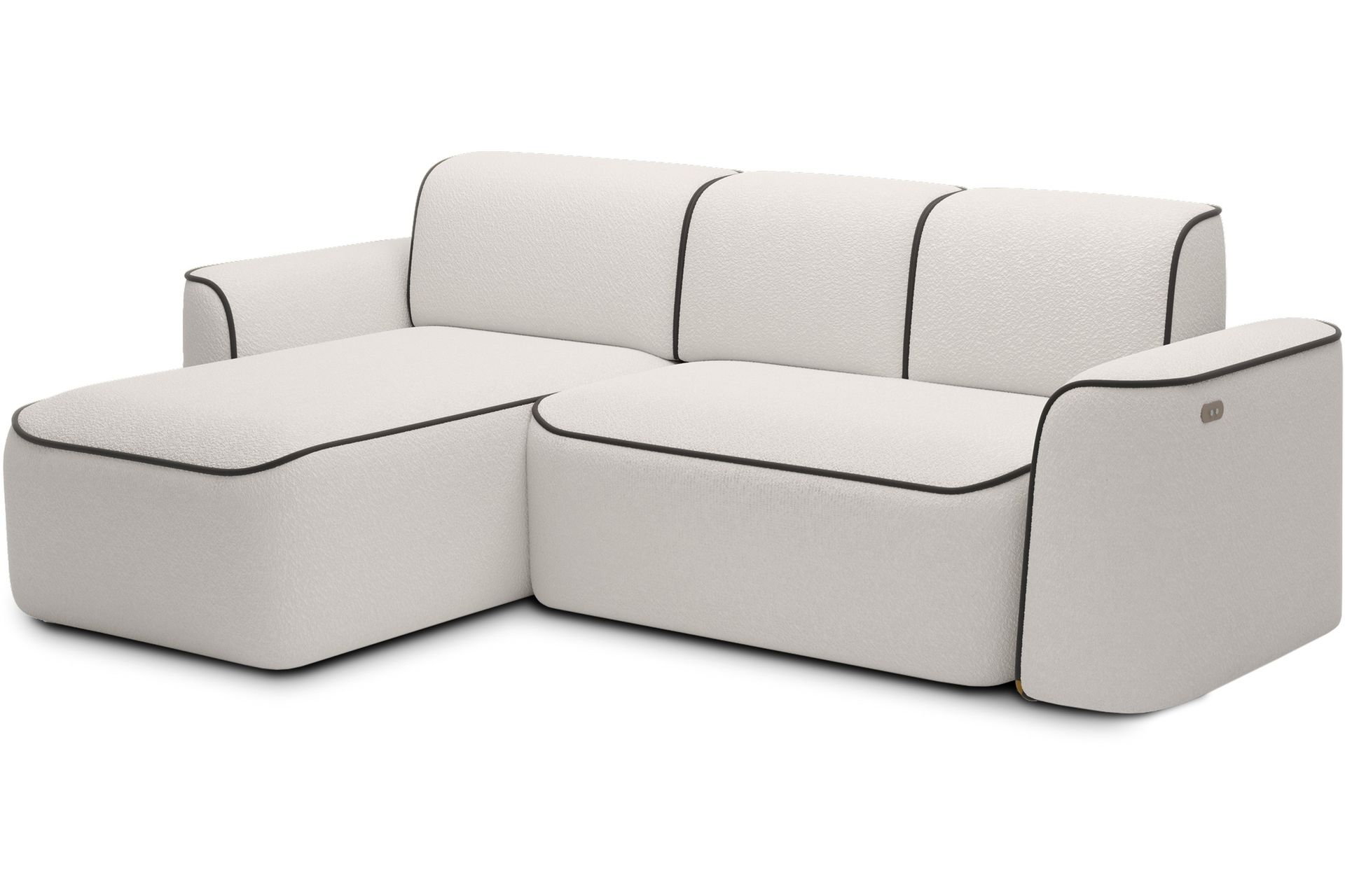 Ume 4-seters Sofa med Divan - Hvit - Møbler - Sofaer - Sofa med sjeselong