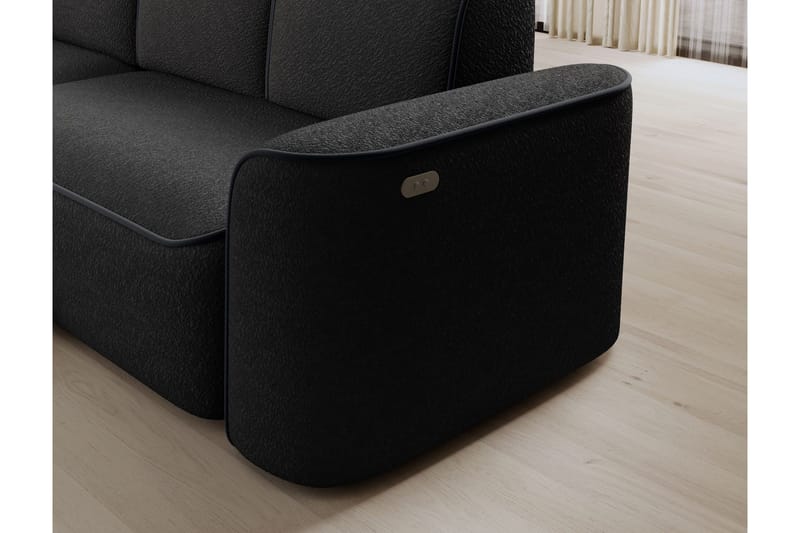 Ume 4-seters Sofa med Divan - Mørk grå - Møbler - Sofaer - Sofa med sjeselong