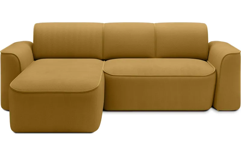 Ume 4-seters Sofa med Sjeselong, Gul
