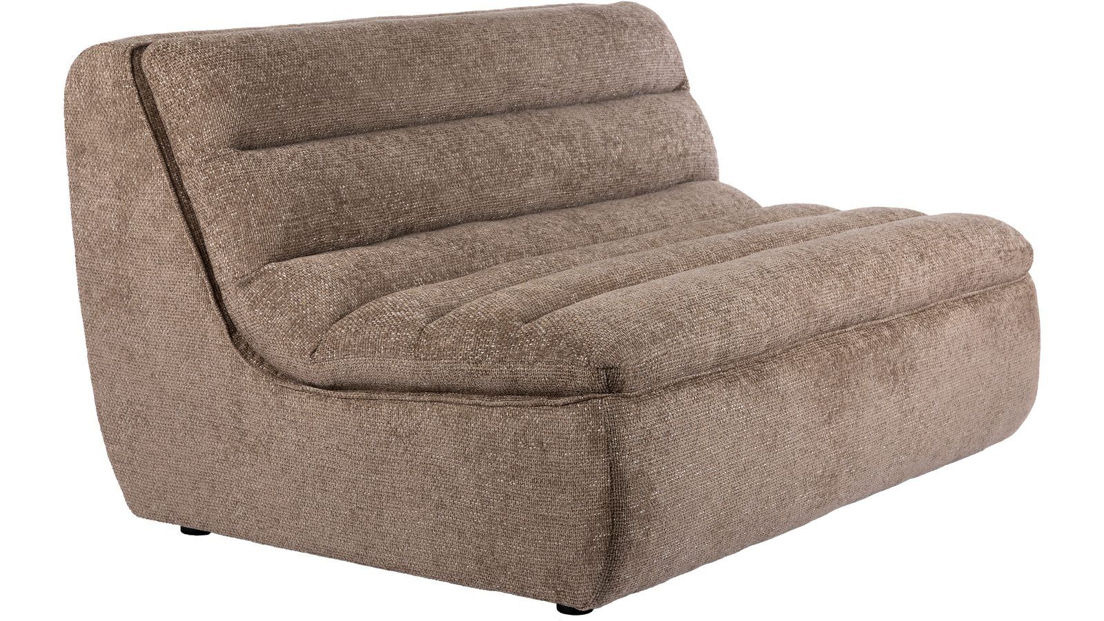 Valdoro 2-seters midtmodul i stoff 135 cm - Mink