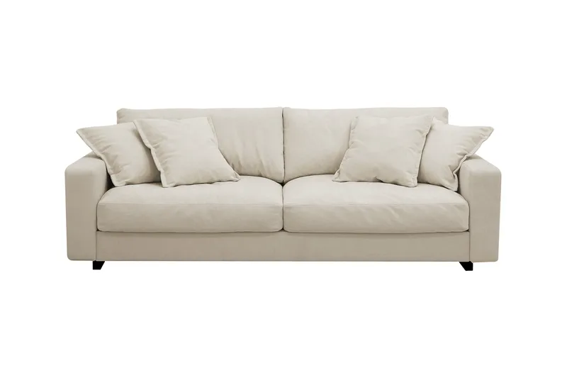 Valencia ekstra dyp 3-seters sofa i chenille, Beige