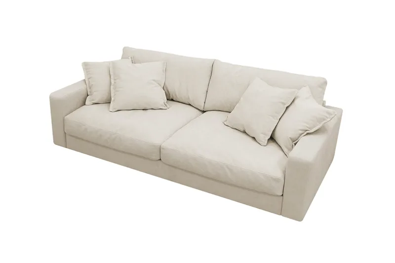 Valencia ekstra dyp 3-seters sofa i chenille - Beige - Møbler - Sofaer - Sofa 3 seter