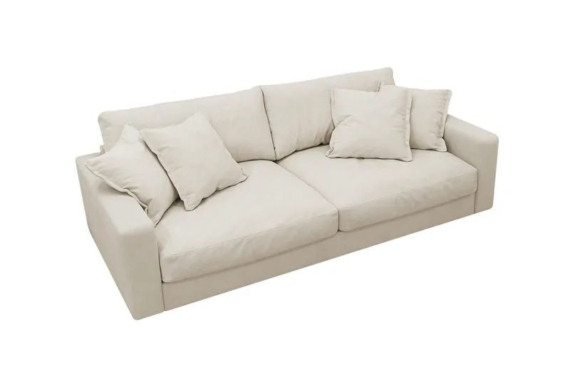 Valencia ekstra dyp 3-seters sofa i chenille - Beige - Møbler - Sofaer - Sofa 3 seter