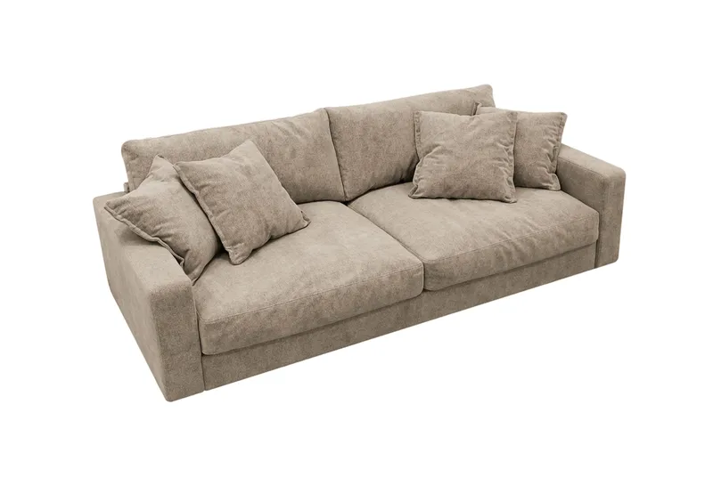 Valencia ekstra dyp 3-seters sofa i chenille - Brun - Møbler - Sofaer - Sofa 3 seter