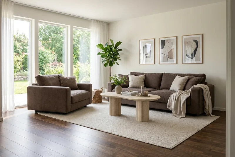 Valencia ekstra dyp 3-seters sofa i chenille - Mørkbrun - Møbler - Sofaer - Sofa 3 seter