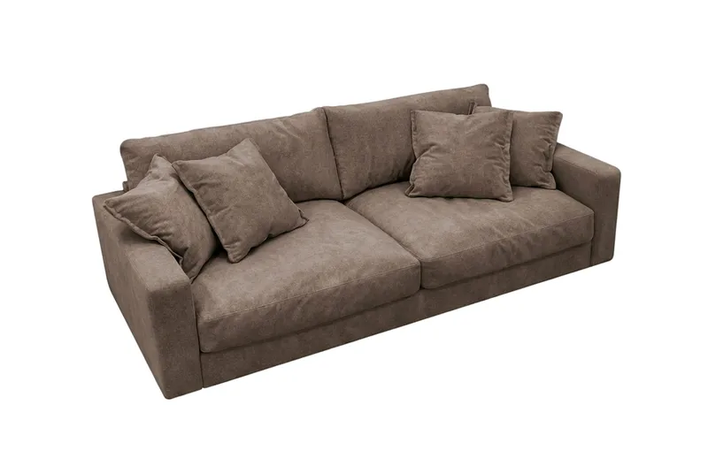Valencia ekstra dyp 3-seters sofa i chenille - Mørkbrun - Møbler - Sofaer - Sofa 3 seter