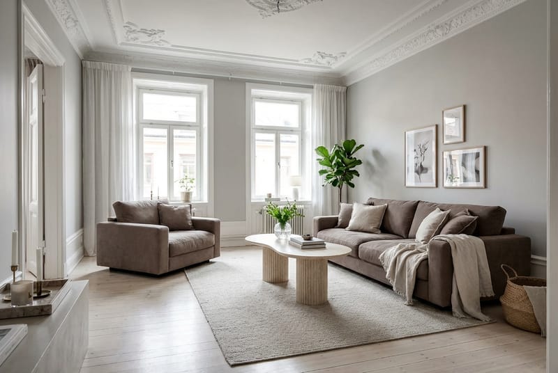 Valencia ekstra dyp 3-seters sofa i chenille - Mørkbrun - Møbler - Sofaer - Sofa 3 seter