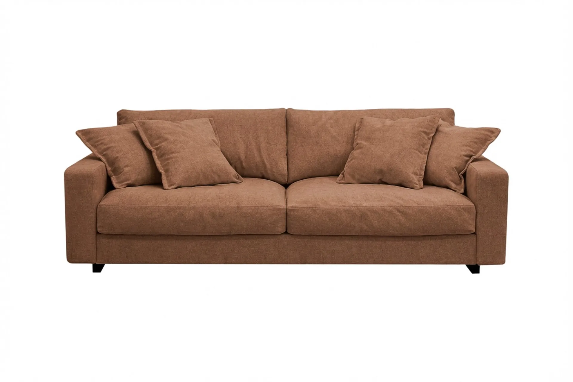 Valencia ekstra dyp 3-seters sofa i chenille - Rustrødbrun