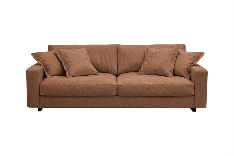 Valencia ekstra dyp 3-seters sofa i chenille - Rustrødbrun - Møbler - Sofaer - Sofa 3 seter