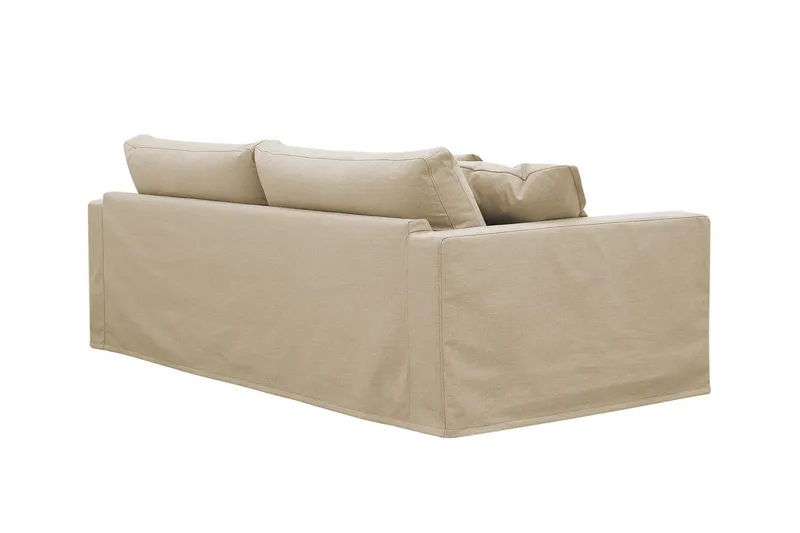 Valencia Ekstra dyp 3-seters sofa med avtakbart og vaskbart trekk - Beige - Møbler - Sofaer - 4 seter sofa