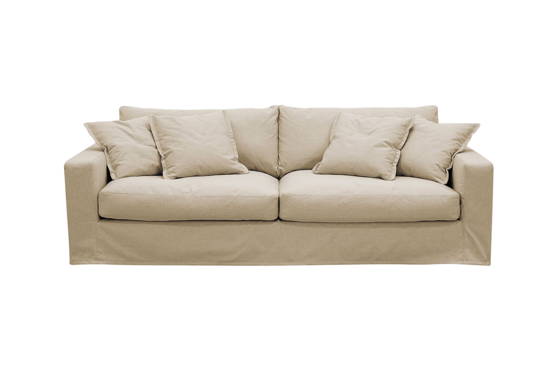 Valencia Ekstra dyp 3-seters sofa med avtakbart og vaskbart trekk - Beige