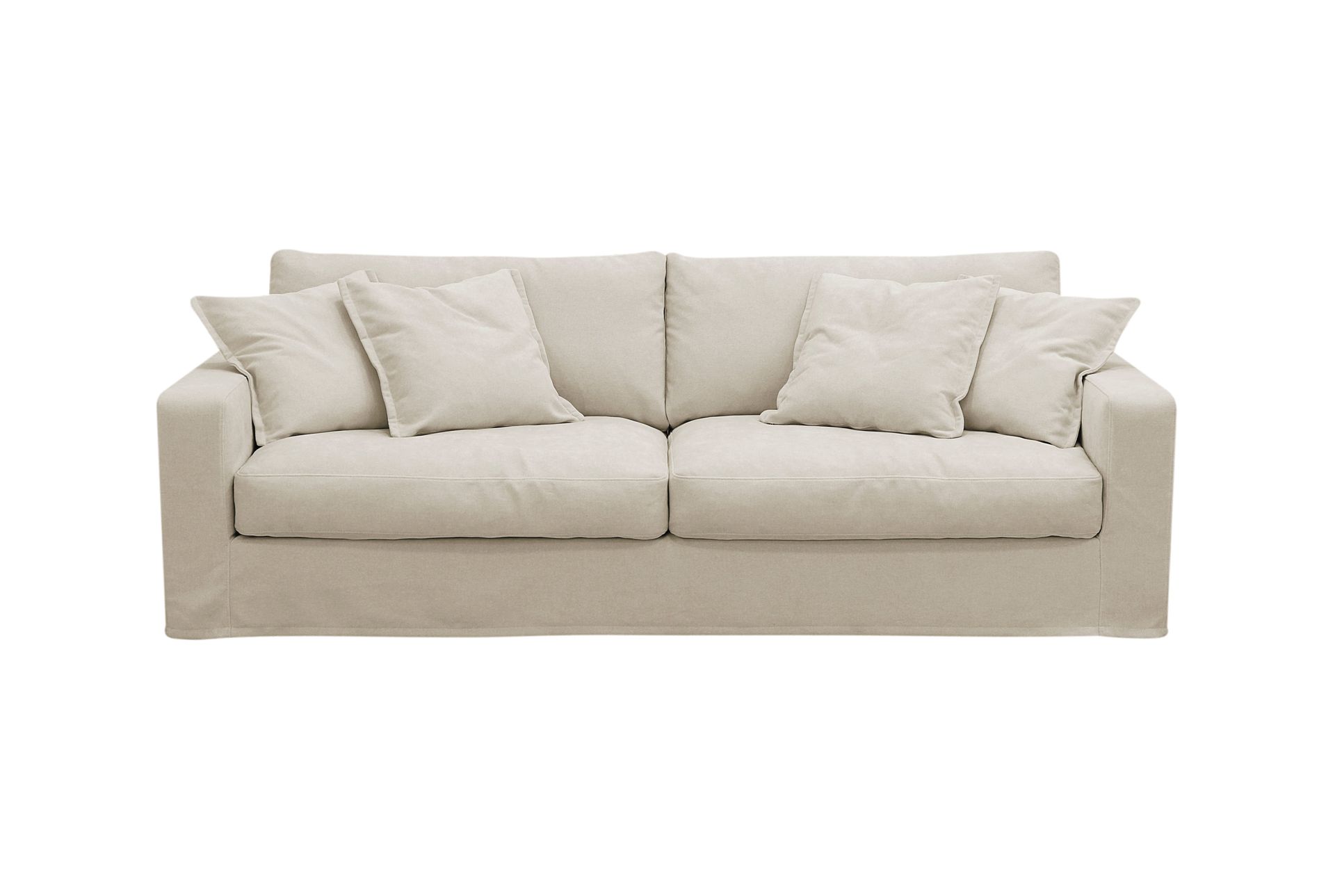 Valencia ekstra dyp 3-seters sofa med avtakbart og vaskbart trekk - Beige