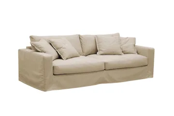 Valencia Ekstra dyp 3-seters sofa med avtakbart og vaskbart trekk - Beige - Møbler - Sofaer - Sofa 3 seter