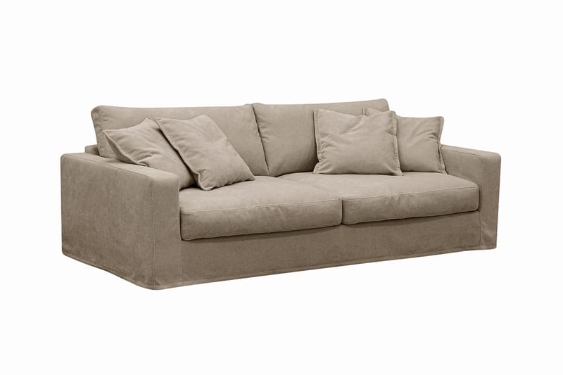 Valencia ekstra dyp 3-seters sofa med avtakbart og vaskbart trekk - Brun - Møbler - Sofaer - Sofa 3 seter