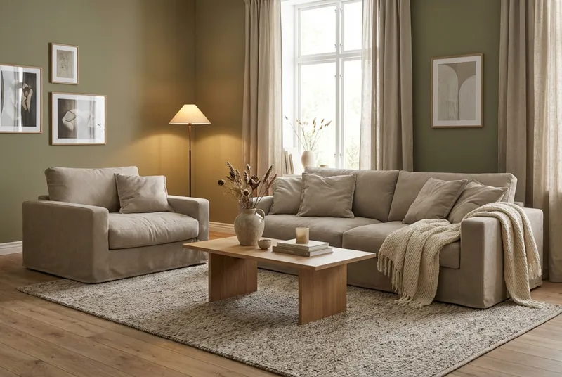 Valencia ekstra dyp 3-seters sofa med avtakbart og vaskbart trekk - Brun - Møbler - Sofaer - Sofa 3 seter