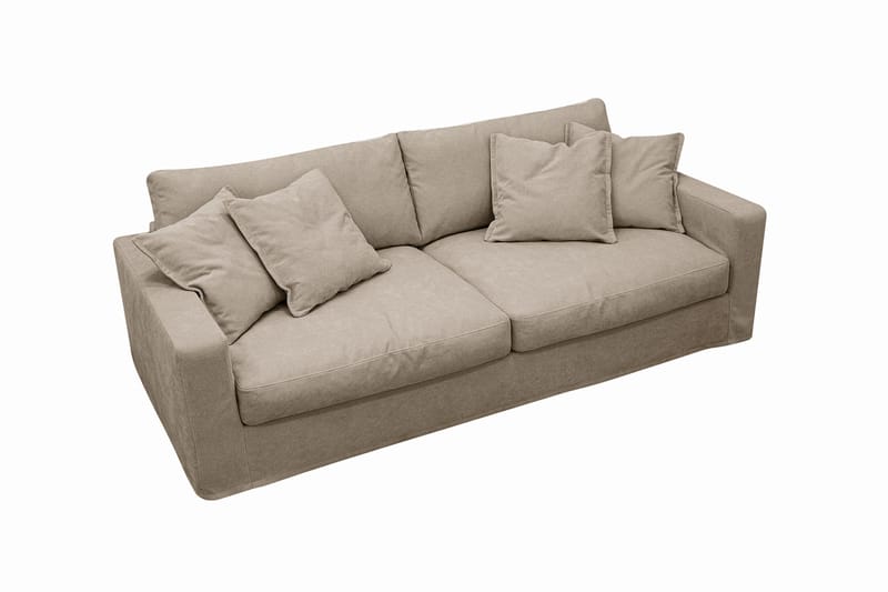 Valencia ekstra dyp 3-seters sofa med avtakbart og vaskbart trekk - Brun - Møbler - Sofaer - Sofa 3 seter