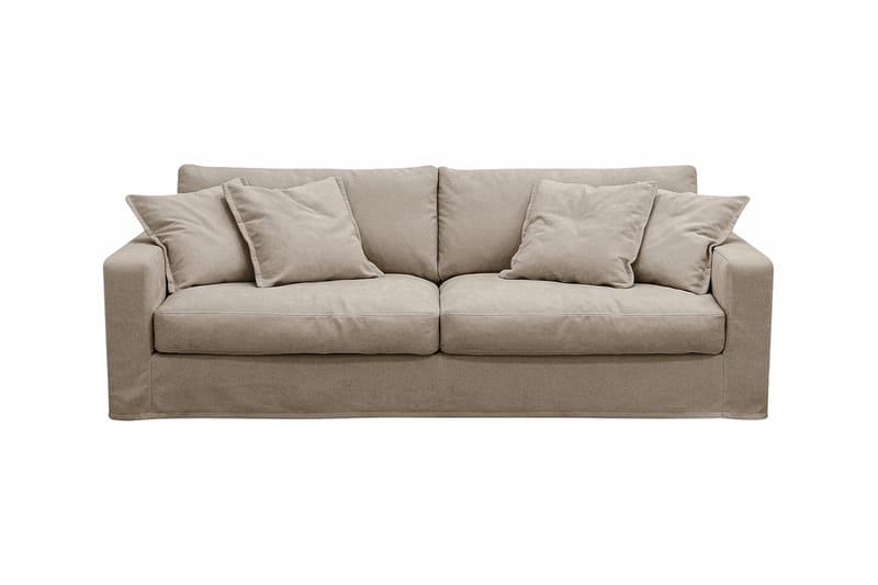 Valencia ekstra dyp 3-seters sofa med avtakbart og vaskbart trekk - Brun - Møbler - Sofaer - Sofa 3 seter