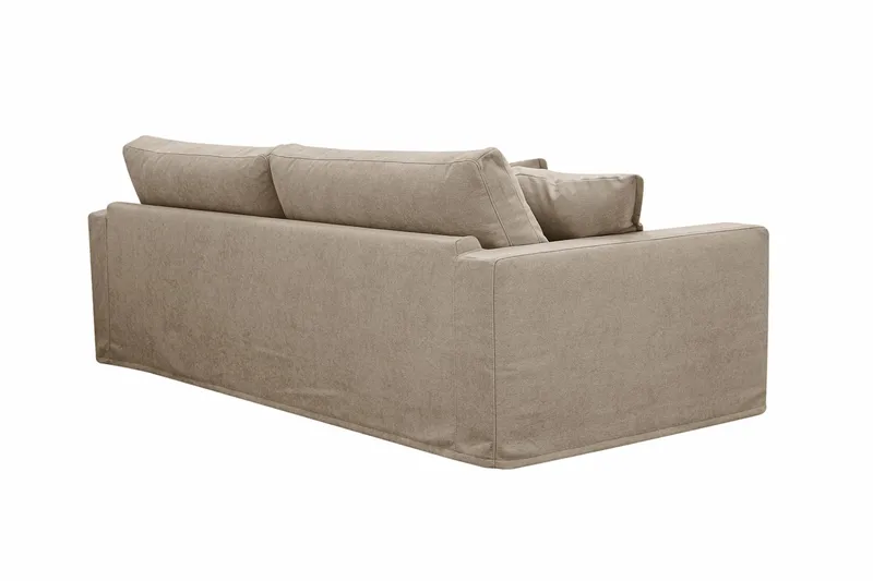 Valencia ekstra dyp 3-seters sofa med avtakbart og vaskbart trekk - Brun - Møbler - Sofaer - Sofa 3 seter