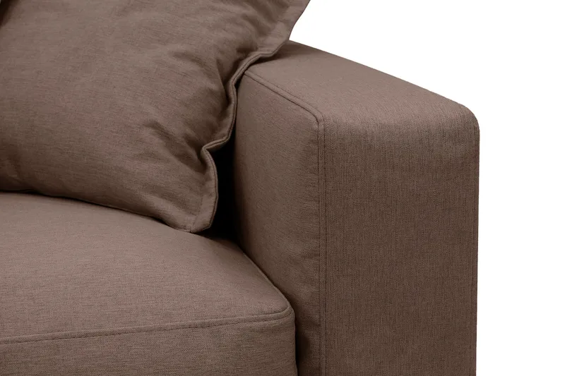 Valencia Ekstra dyp 3-seters sofa med avtakbart og vaskbart trekk - Mørkebrun - Møbler - Sofaer - Sofa 3 seter