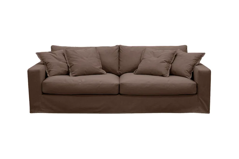 Valencia Ekstra dyp 3-seters sofa med avtakbart og vaskbart trekk - Mørkebrun - Møbler - Sofaer - Sofa 3 seter