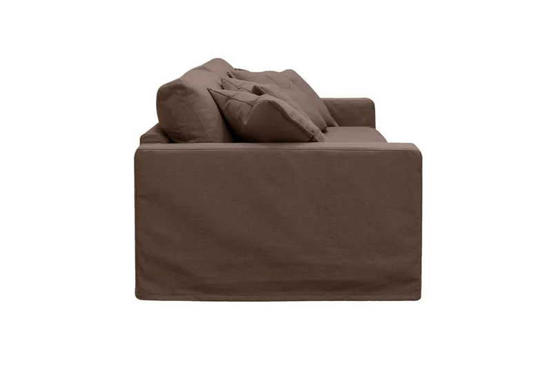 Valencia Ekstra dyp 3-seters sofa med avtakbart og vaskbart trekk - Mørkebrun - Møbler - Sofaer - Sofa 3 seter
