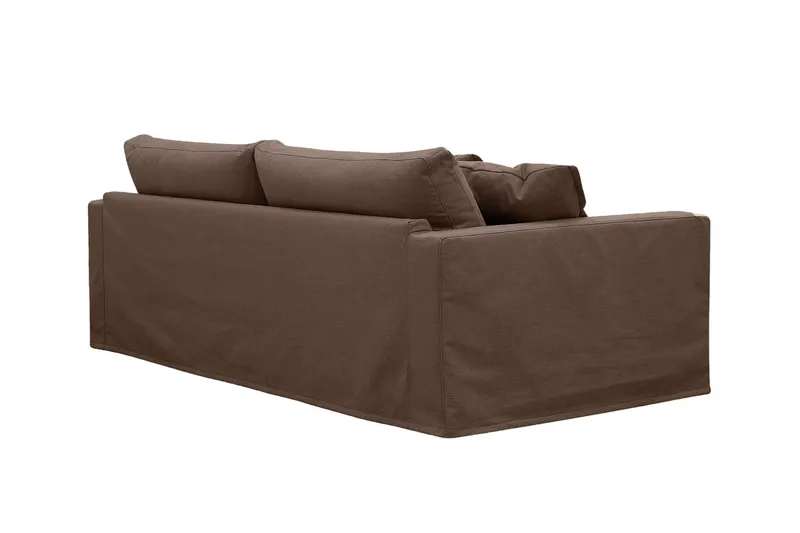 Valencia Ekstra dyp 3-seters sofa med avtakbart og vaskbart trekk - Mørkebrun - Møbler - Sofaer - Sofa 3 seter