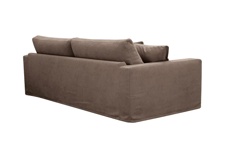 Valencia Ekstra dyp 3-seters sofa med avtakbart og vaskbart trekk - Mørkebrun - Møbler - Sofaer - Sofa 3 seter