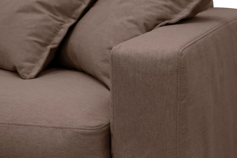 Valencia Ekstra dyp 3-seters sofa med avtakbart og vaskbart trekk - Mørkebrun - Møbler - Sofaer - Sofa 3 seter