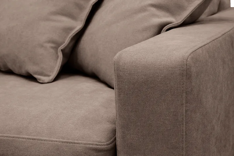Valencia Ekstra dyp 3-seters sofa med avtakbart og vaskbart trekk - Mørkebrun - Møbler - Sofaer - Sofa 3 seter