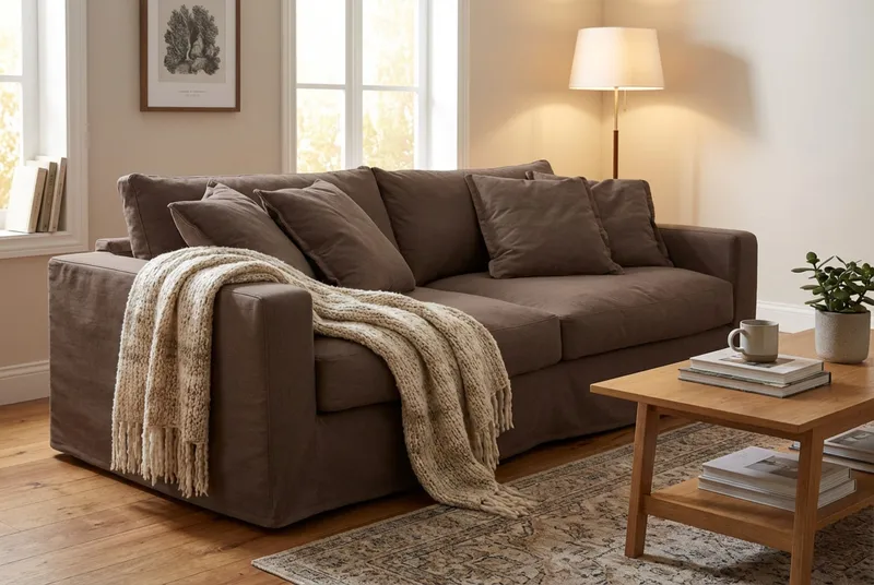 Valencia Ekstra dyp 3-seters sofa med avtakbart og vaskbart trekk - Mørkebrun - Møbler - Sofaer - Sofa 3 seter