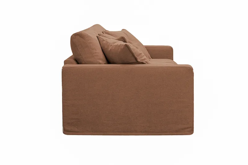 Valencia Ekstra dyp 3-seters sofa med avtakbart og vaskbart trekk - Rustbrun - Møbler - Sofaer - Sofa 3 seter