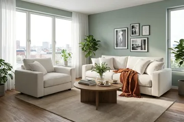 Valencia ekstra dyp 3-seters sofa - Offwhite - Møbler - Sofaer - Sofa 3 seter