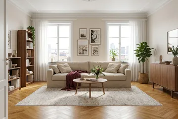 Valencia Ekstra dyp 4-seters sofa - Beige - Møbler - Sofaer - 4 seter sofa